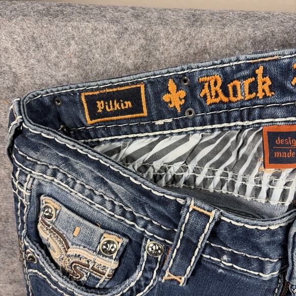 Rock Revival Distressed Women’s Sundee Mid-rise Ankle Skinny Jeans Size 27 - Picture 4 of 11